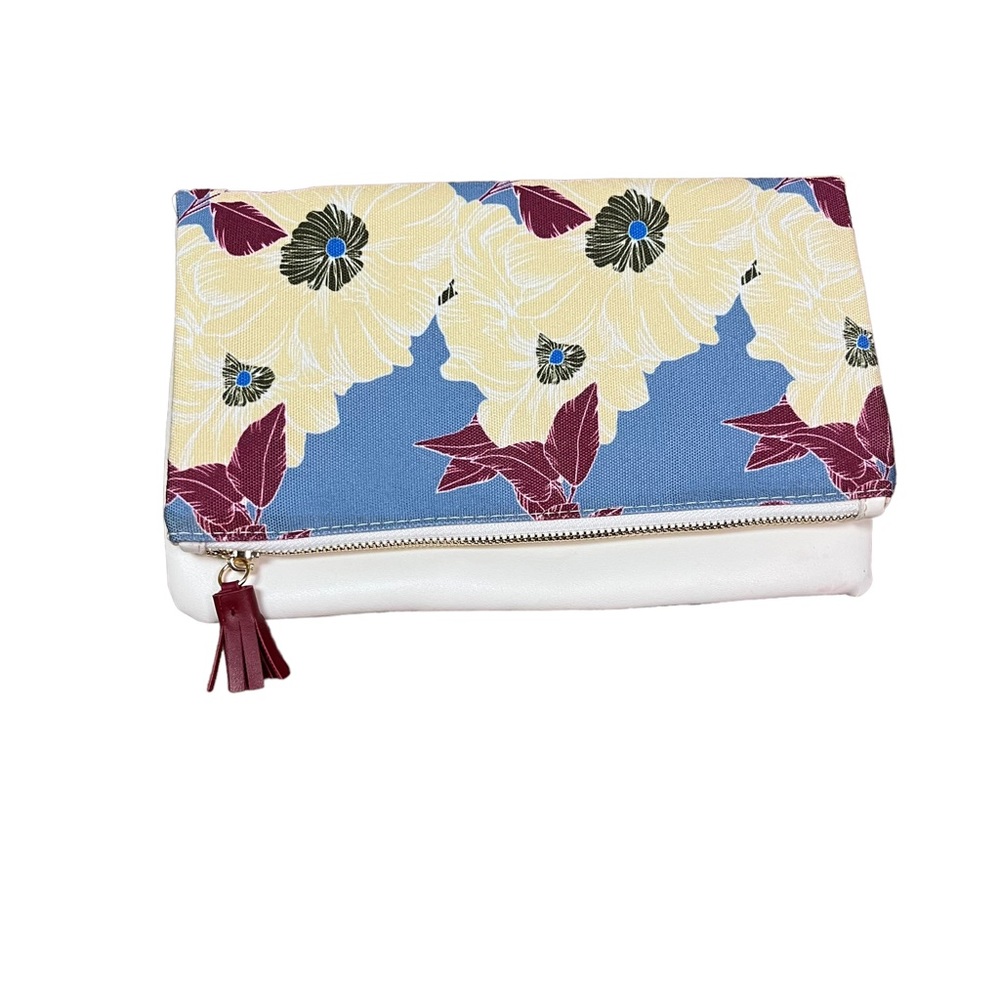 Rachel Pally Floral Cream Reversible Clutch